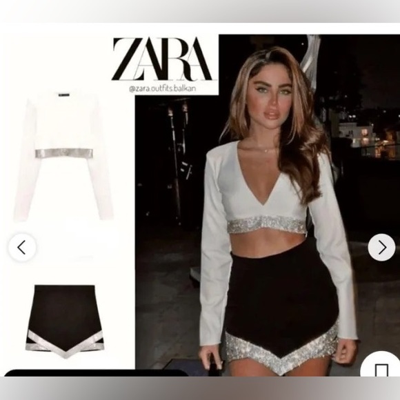 Zara sparkly crop top - Picture 3 of 3